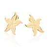 Aretes de estrellas de mar grande enchapadas en oro de 18k - Imagen 3