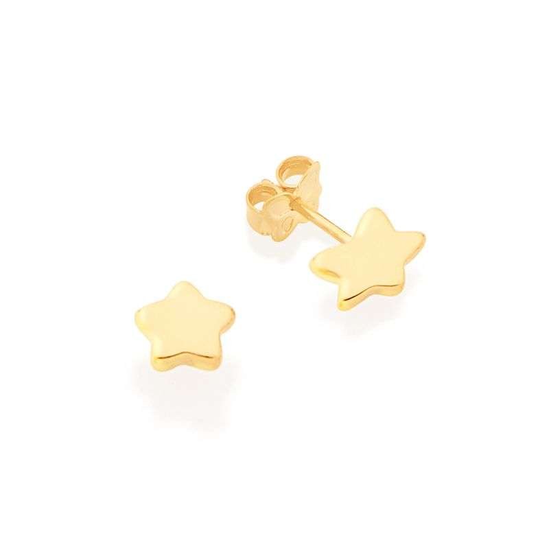 Aretes de estrellitas pequeñas enchapadas en oro de 18k 3 Aretes de estrellitas pequeñas enchapadas en oro de 18k