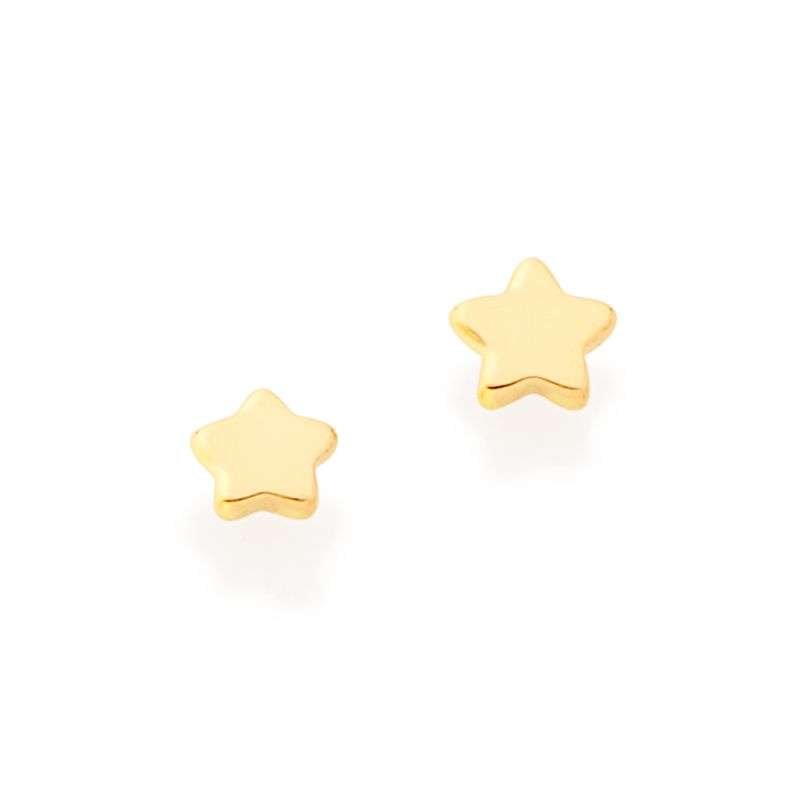 Aretes de estrellitas pequeñas enchapadas en oro de 18k 5 Aretes de estrellitas pequeñas enchapadas en oro de 18k - Imagen 3