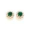 aretes de flor circonia verde esmeralda