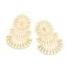 Aretes de flor Maxi enchapadas en oro de 18k - Imagen 2