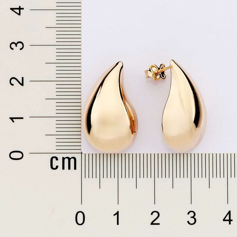 Aretes de Gotas Enchapados en Oro 18K 6 Aretes de Gotas Enchapados en Oro 18K - Imagen 5
