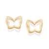 aretes de mariposa mediana enchapadas en oro de 18k 2