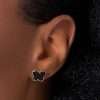 Aretes de mariposa negra enchapados en oro de 18k - Imagen 3
