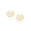 Aretes de nieve enchapadas en oro de 18k