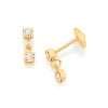 Aretes de niña con circonias enchapadas en oro de 18k 1 aretes de nina con circonias enchapadas en oro de 18k
