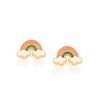 Aretes de rainbow enchapadas en oro de 18k 1 aretes de rainbow enchapadas en oro de 18k