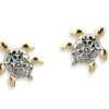 aretes de tortugas enchapadas en oro 18k