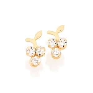 aretes de uvas cristal blanco
