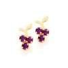 aretes de uvas cristal morado