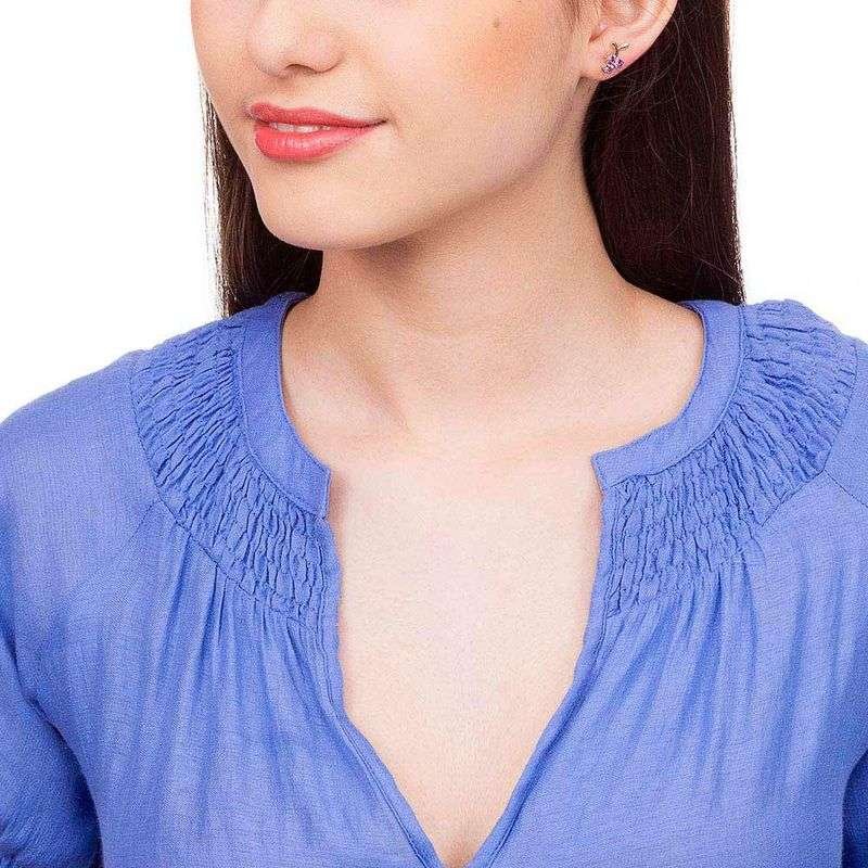 Aretes de uvas con cristales enchapadas en oro de 18k 7 Aretes de uvas con cristales enchapadas en oro de 18k - Imagen 5