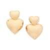 Aretes doble Corazón enchapadas en Oro 18K