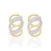 Aretes entrelazados con Rodio Enchapados En Oro 18K 1 aretes entrelazados rodio oro 18k 1