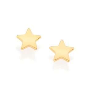 Aretes estrella chica enchapadas en oro de 18k