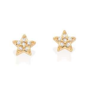 Aretes de Estrellas con 12 Circonias