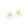Aretes Flor Circonia Enchapados en Oro 18K