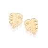 Aretes de Hojas Enchapados en Oro 18K