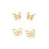 Aretes kit de maripositas enchapadas en oro 18k 1 aretes kit de maripositas enchapadas en oro 18k