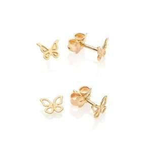 Alternative view of Aretes kit de maripositas enchapadas en oro 18k