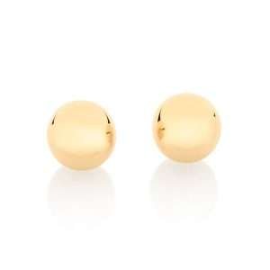 Aretes maxi de bolas lisa enchapadas en oro de 18k