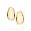 Aretes maxi-gota liso enchapadas en oro 18k 2 aretes maxi gota liso enchapadas en oro 18k