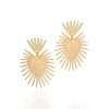 Aretes Maxi Sagrado Corazón Enchapados en Oro 18K - Imagen 4