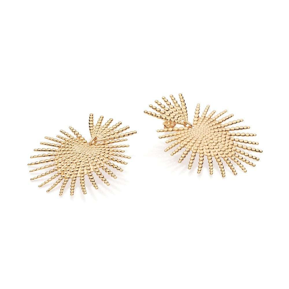 Aretes Maxi Sagrado Corazón Enchapados en Oro 18K 4 Aretes Maxi Sagrado Corazón Enchapados en Oro 18K - Imagen 2
