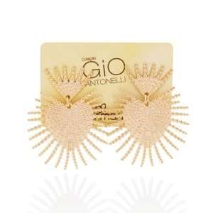 Aretes Maxi Sagrado Corazón Enchapados en Oro 18K