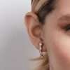 Aretes morning drops en blanco con circonias enchapadas en oro de 18k - Imagen 2
