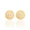 Aretes Puntos Bola de Fuego Enchapados en Oro 18K