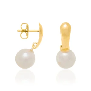 Alternative view of Aretes Colgante con Perlas - Chico