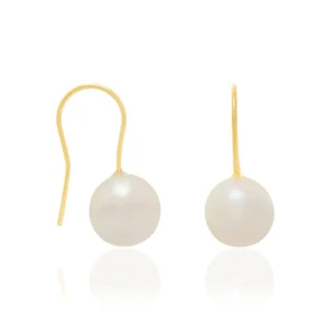 Alternative view of Aretes Colgante con Perlas - Mediana