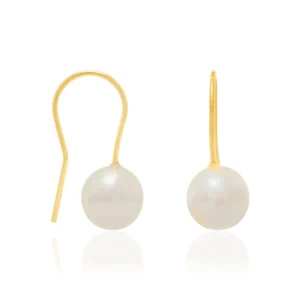 Alternative view of Aretes Colgante con Perlas
