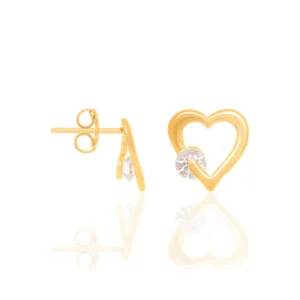 Alternative view of Aretes de Corazón con Circonias