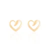 Aretes de Corazón Enchapados En Oro 18K