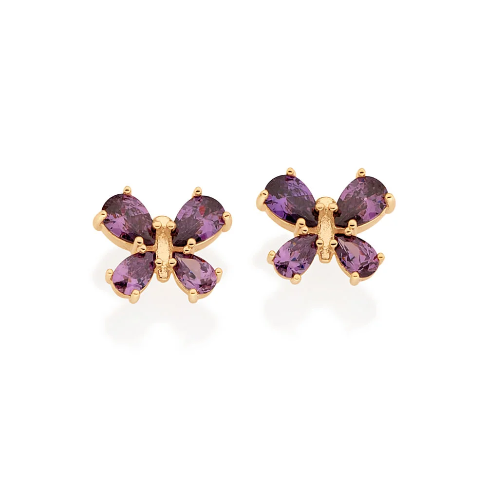 aretes de mariposa