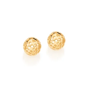Aretes de Puntos Con Diseño Pequeños Enchapados En Oro 18K
