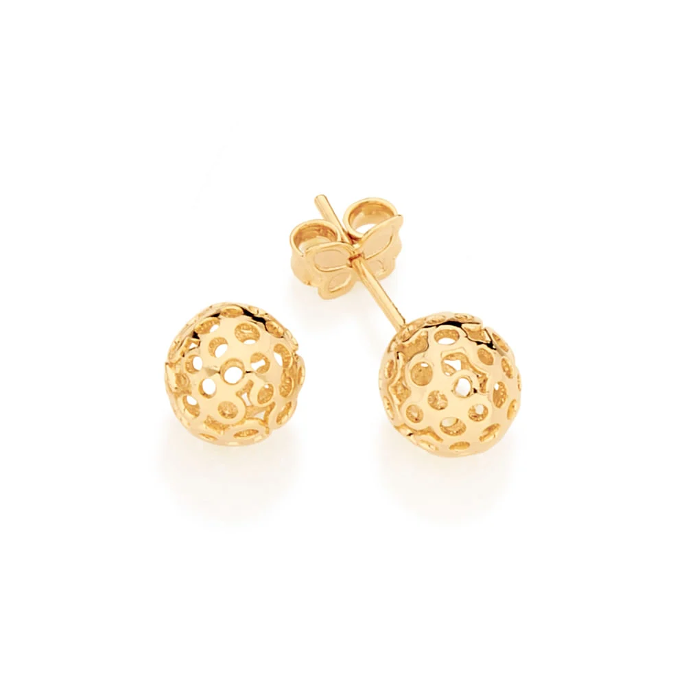 Aretes de Puntos Con Diseño Pequeños Enchapados En Oro 18K 4 Aretes de Puntos Con Diseño Pequeños Enchapados En Oro 18K - Imagen 2