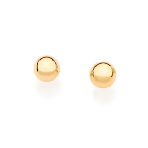 Alternative view of Aretes de Puntos Enchapados en Oro 18K - Infantil