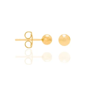 Alternative view of Aretes de Puntos Enchapados en Oro 18K