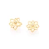 Aretes Flor Enchapados en Oro 18K