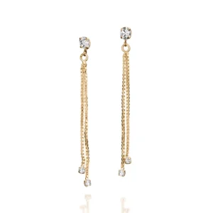 Aretes Largos Con Circonias
