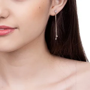 Alternative view of Aretes Largos Con Circonias
