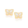 Aretes Mariposa Con Rodio Para Niñas