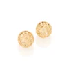 aretes puntos bola de fuego enchapados en oro 18k nuevo