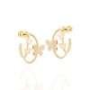 Argollas con mariposa y circonia enchapadas en oro de 18k
