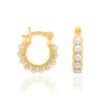 Argollas con perlas sintéticas enchapadas en oro de 18k