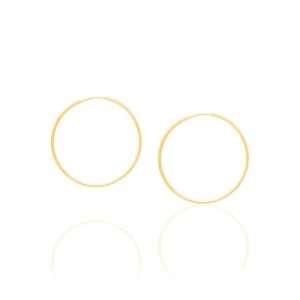 Argollas Delgadas Enchapadas En Oro 18K