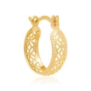 Argollas con Diseño Para Niñas Enchapadas En Oro 18K