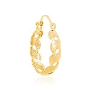 Argollas Entrelazadas Medianas Enchapadas En Oro 18K